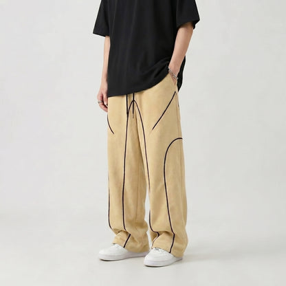 FLEXLINE BAGGY TROUSER - BIEGE WITH BLACK