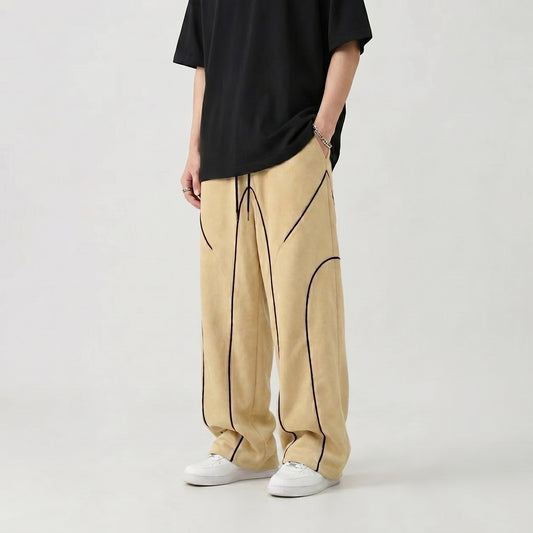 FLEXLINE BAGGY TROUSER - BIEGE WITH BLACK