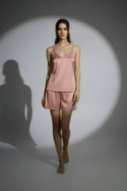 Midnight Camisole Silk PJ Set - Dusty Rose