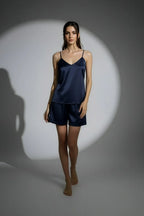 Midnight Camisole Silk PJ Set - Navy