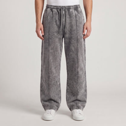 Acid Wash Baggy Trouser - Grey