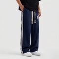 Side Stripe Embroidery Trouser - Navyblue