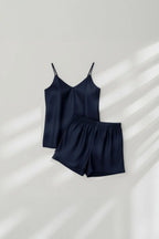 Midnight Camisole Silk PJ Set - Navy