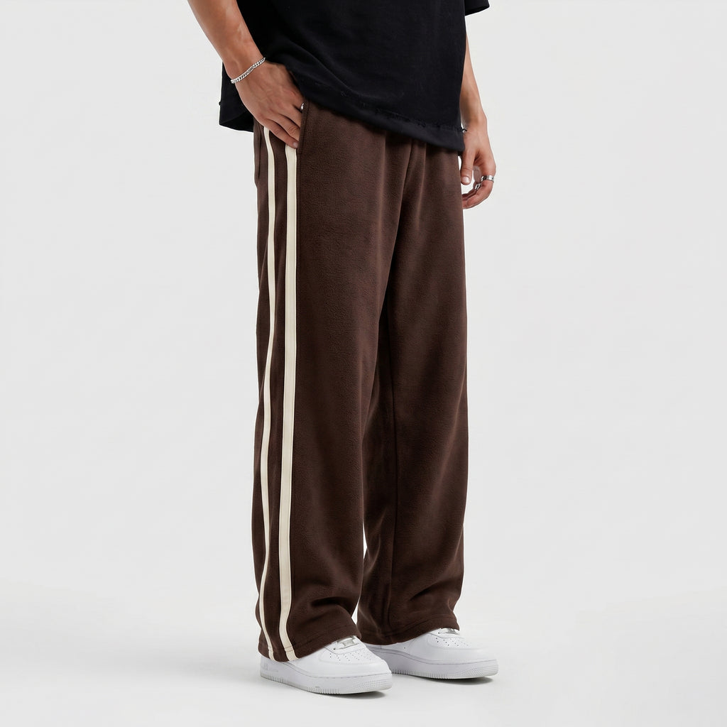 Side Stripe  Baggy Trouser - Mocha