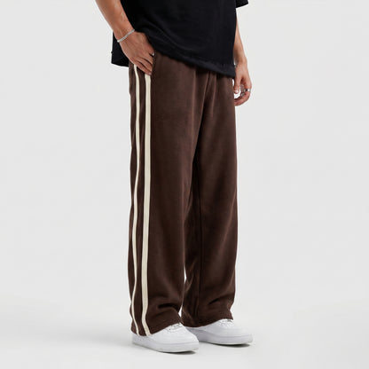 Side Stripe  Baggy Trouser - Mocha