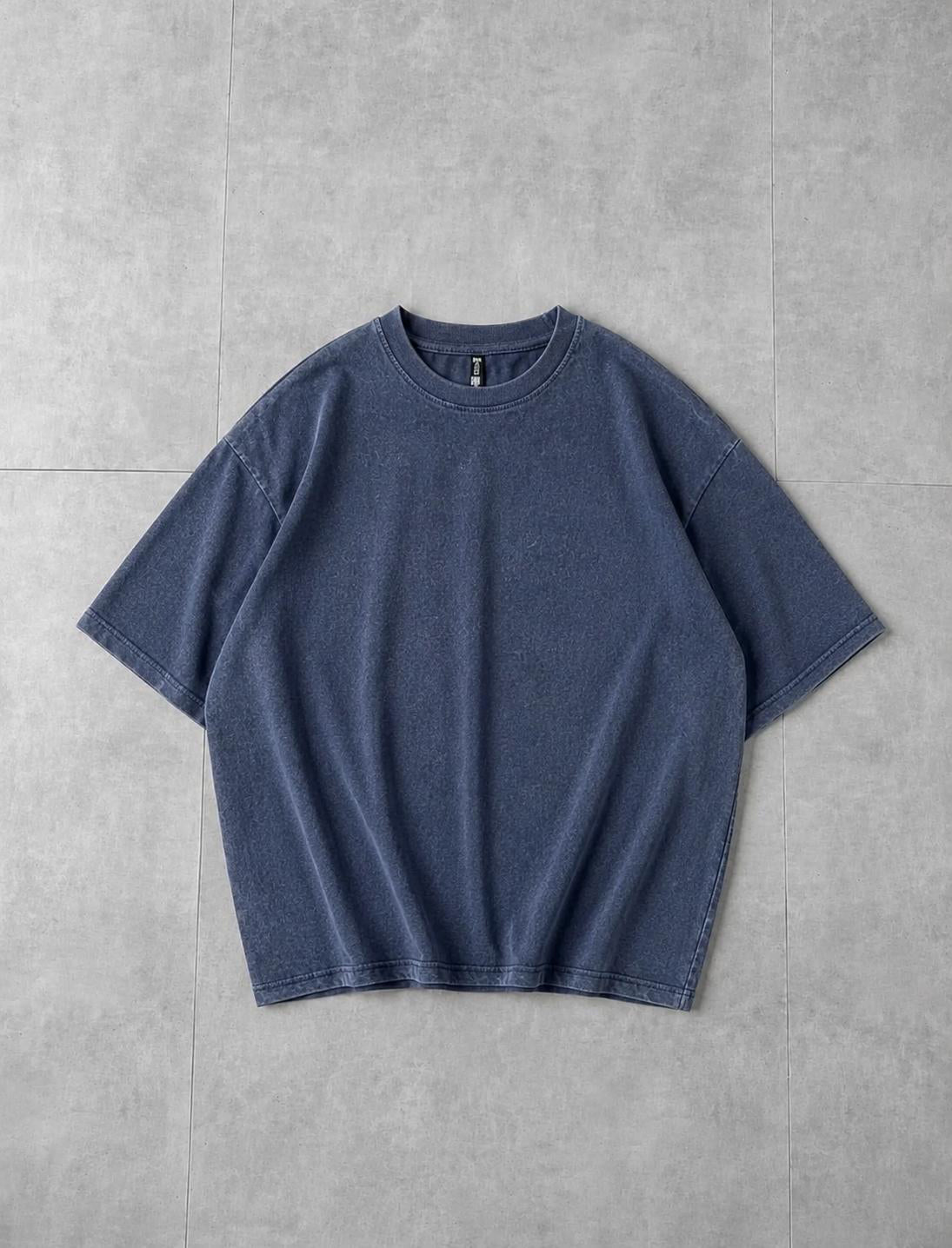 Faded Indigo Acid Wash Tee