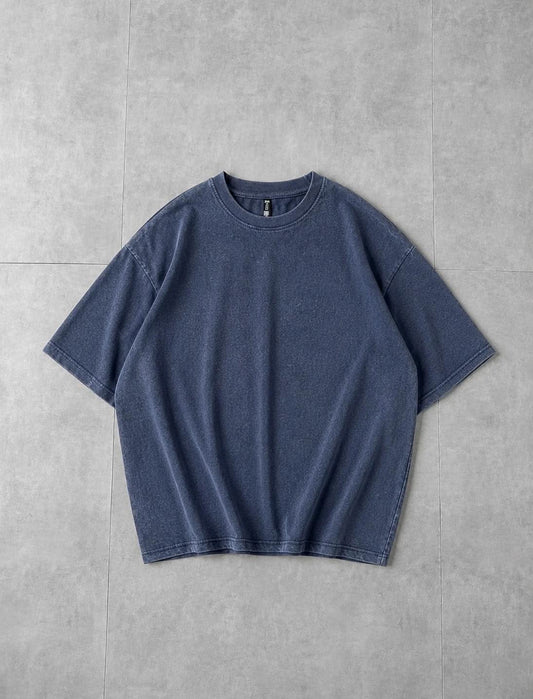 Faded Indigo Acid Wash Tee