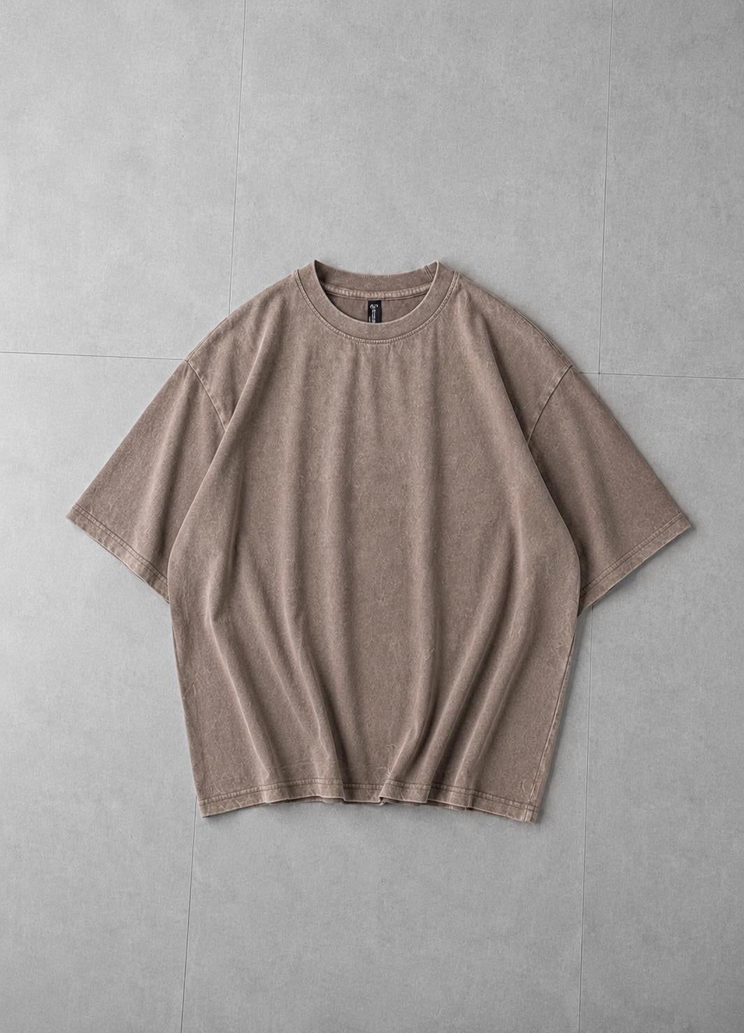 Dusty Mocha Acid Wash Tee