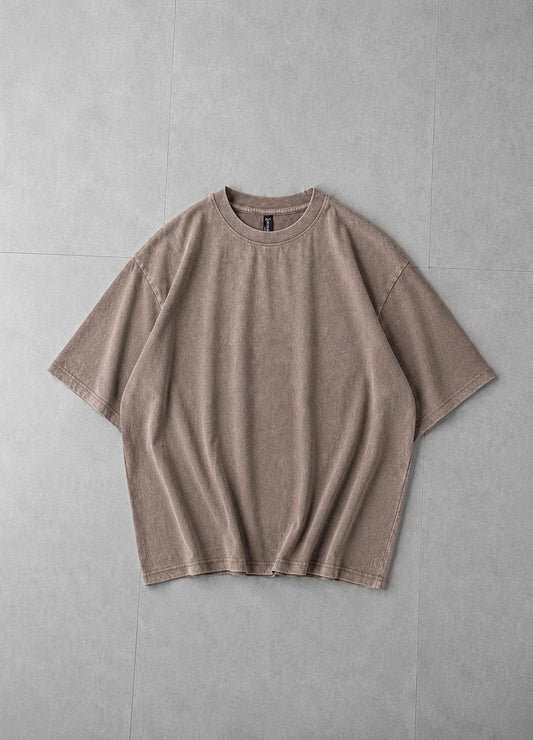 Dusty Mocha Acid Wash Tee