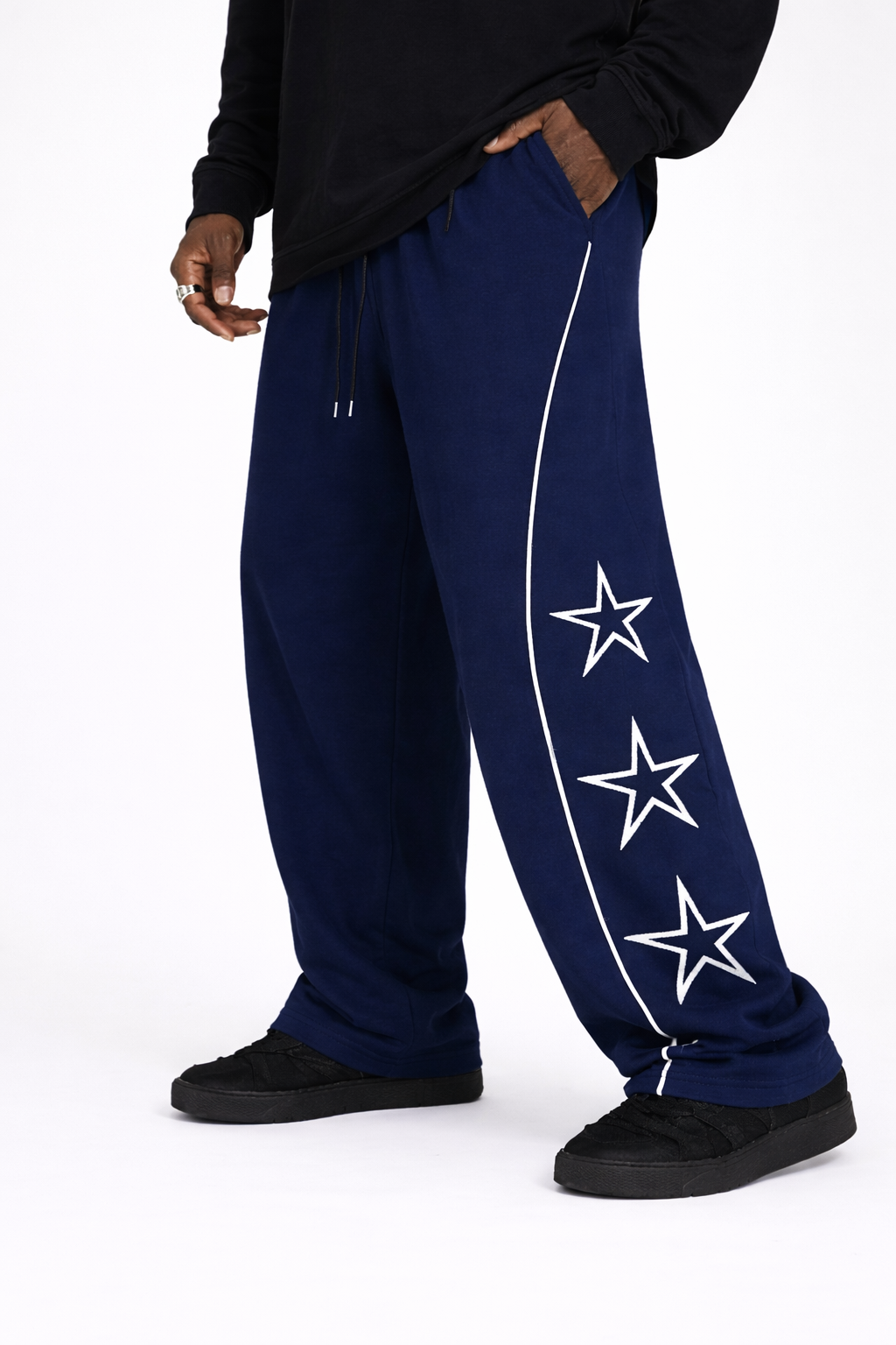 Star Baggy Trouser - Navyblue