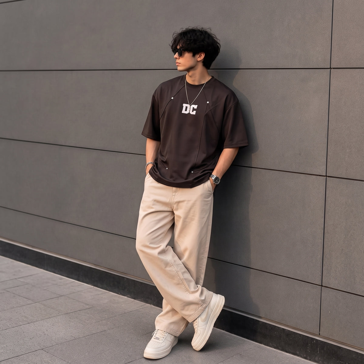 DC Oversized Tee - Brown