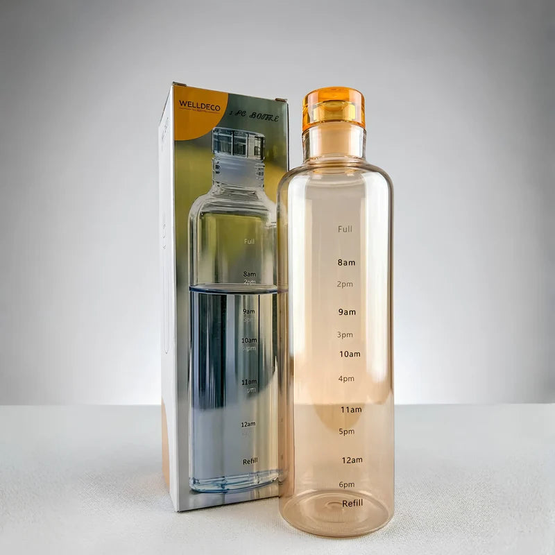 Glass Transparent Water Bottle