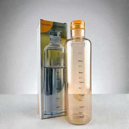 Glass Transparent Water Bottle