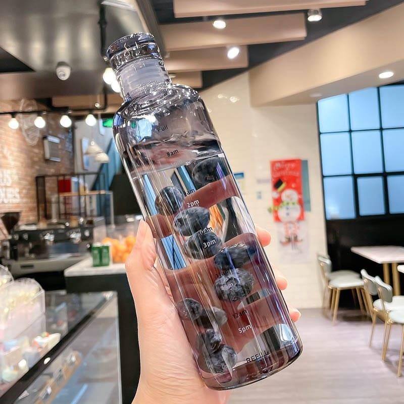 Glass Transparent Water Bottle