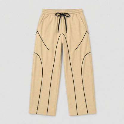 FLEXLINE BAGGY TROUSER - BIEGE WITH BLACK