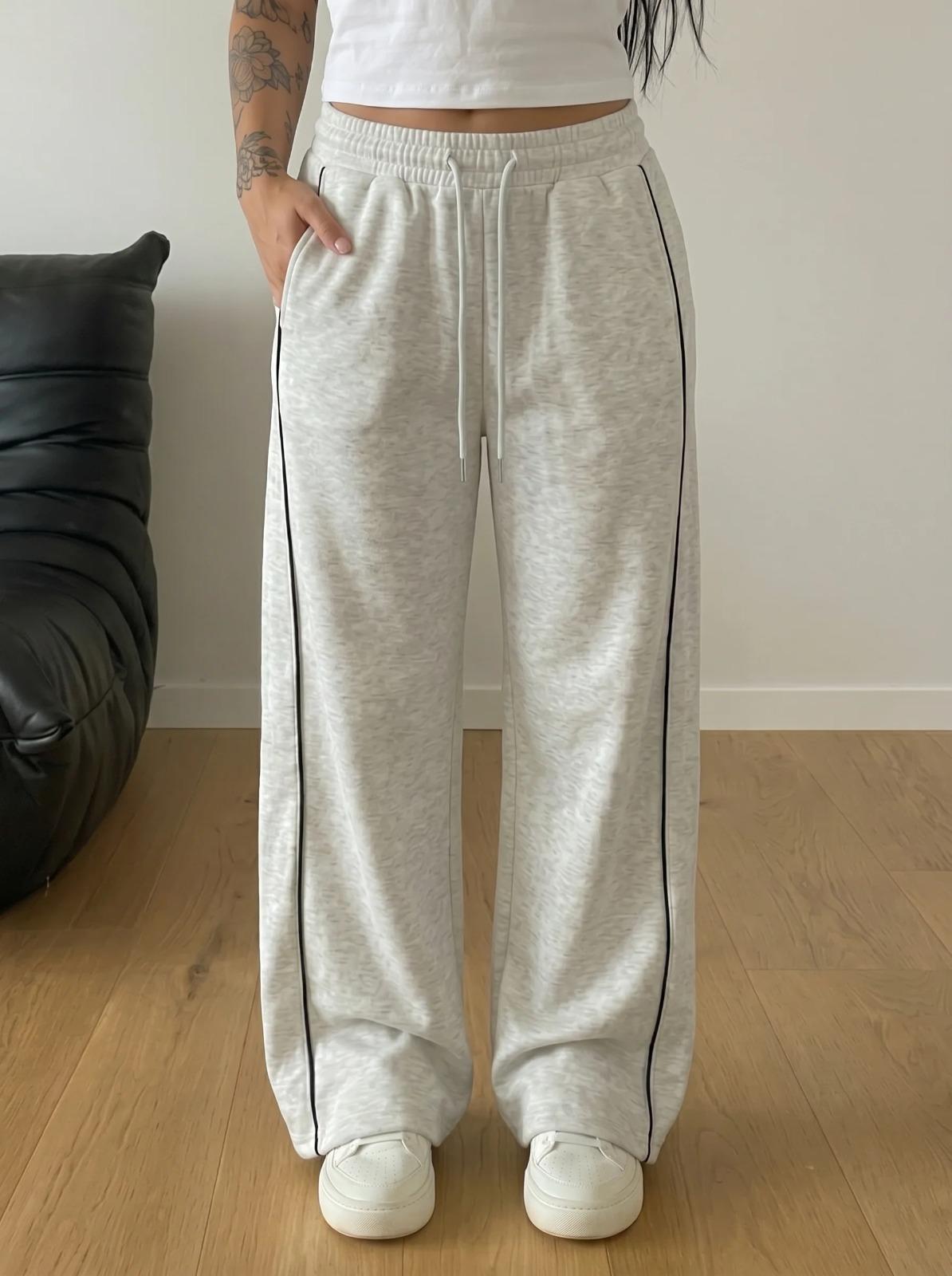 Classic Stripe Trouser - Ash Grey