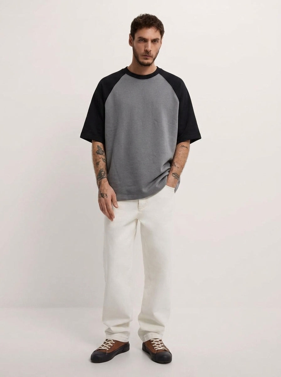 Raglan Dropshoulder Tshirt - Steel Grey