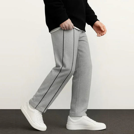 Side Stripe Wide Leg Trouser - Grey