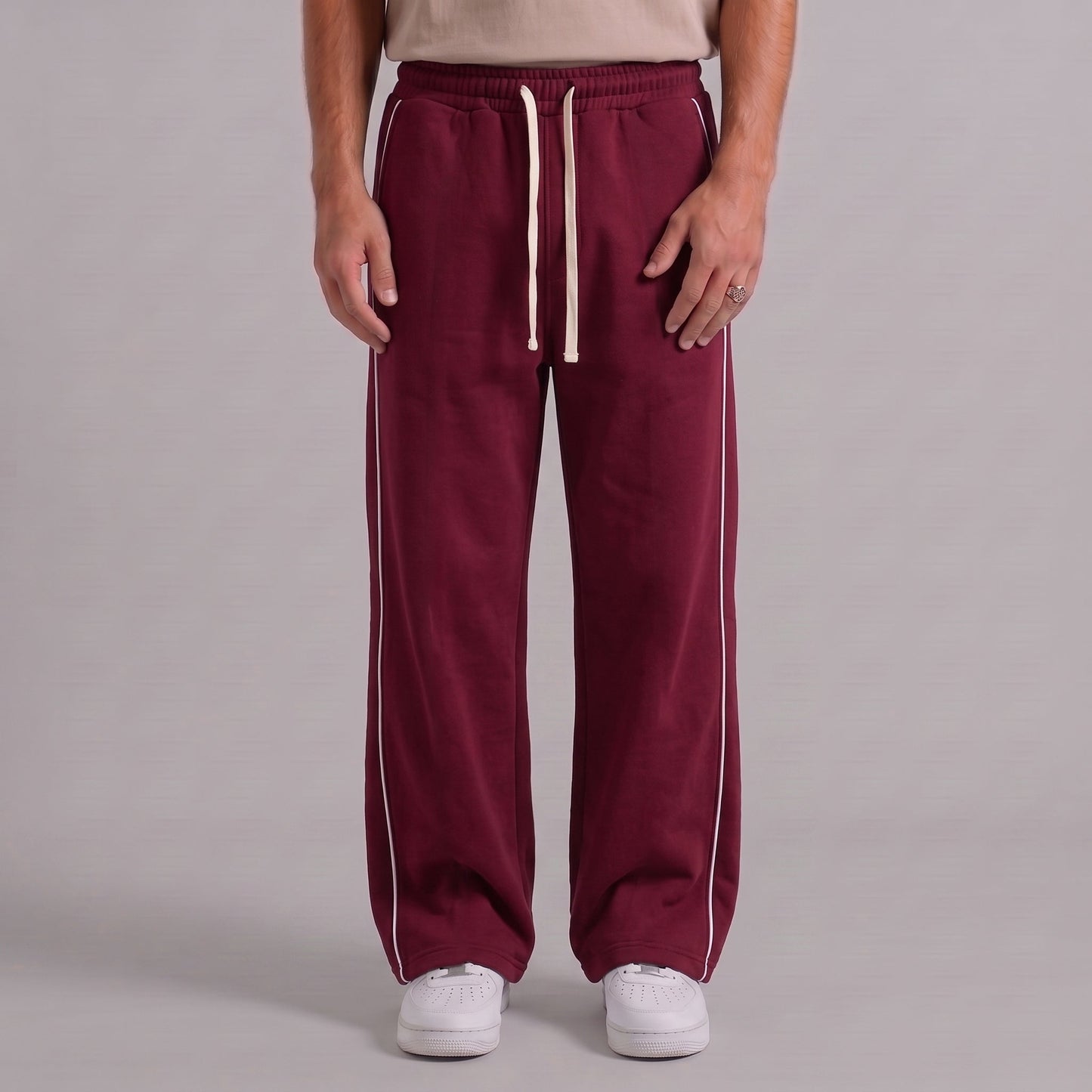 Classic Stripe Trouser - Bordeaux