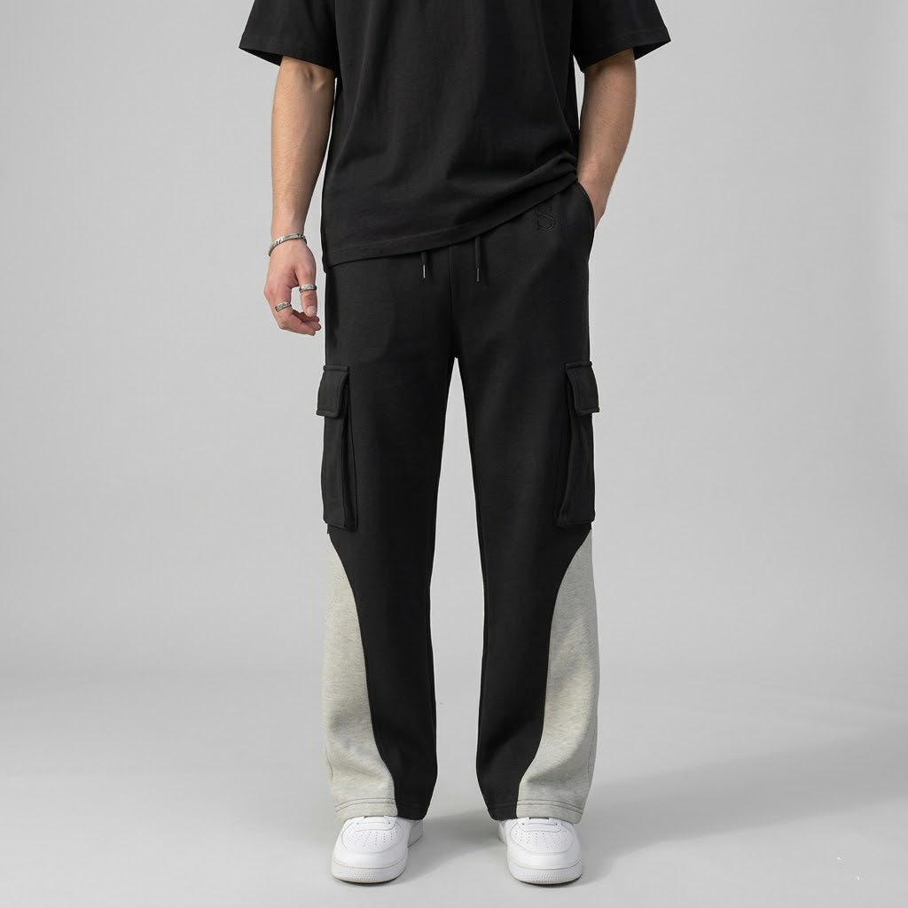 Edge Panel Cargo Trouser - Black