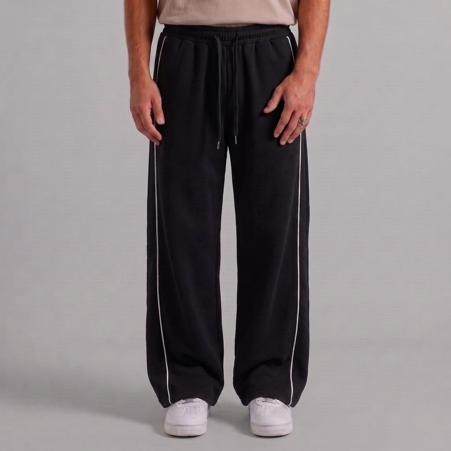 Classic Stripe Trouser - Midnight Black