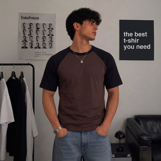 Raglan Dropshoulder Tshirt - Brown